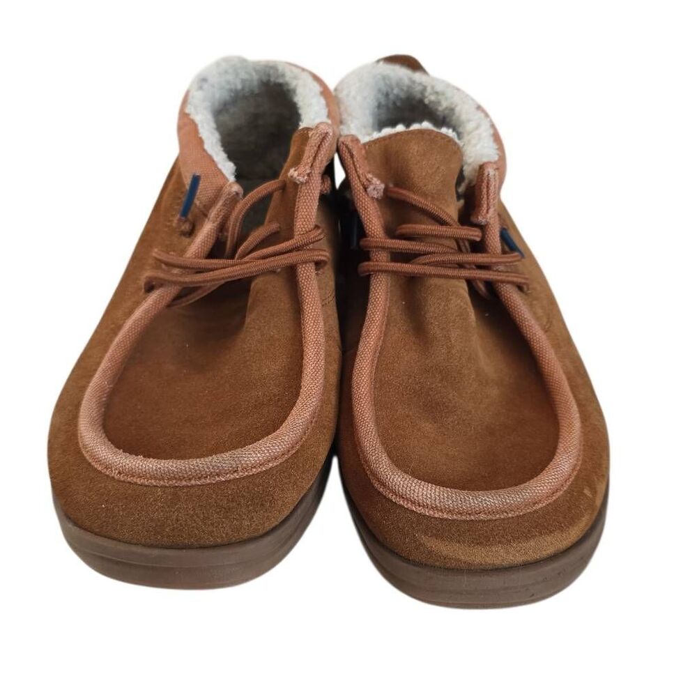 Hey Dude Men's Size 8 Brown Suede Wally Mid Gripr Warmth Winter Dudes Shoes - Picture 3 of 9